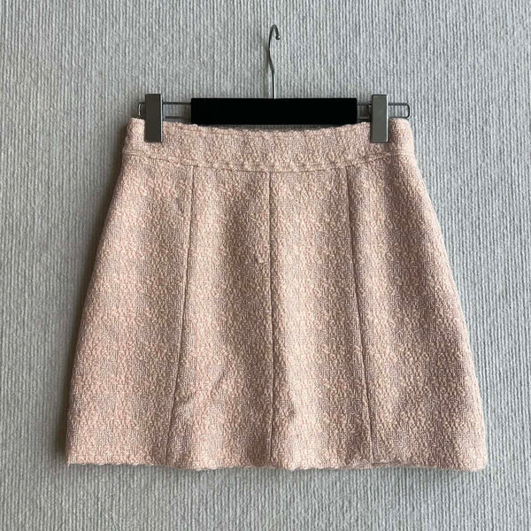 Celine 25 Skirt Pink Wool Mohair