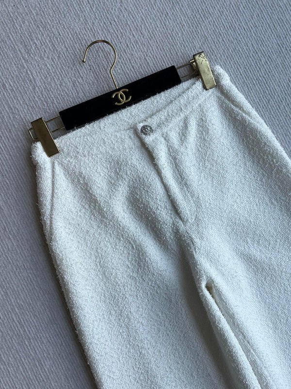 CC 25 Tweed Set Vest White Cotton Polyamide 251650