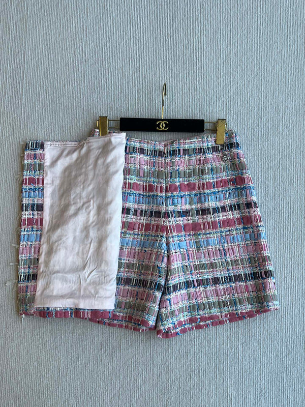 CC 25SS Woolen Skirt with Hand-Woven Tassel Ribbons Colorful 277207