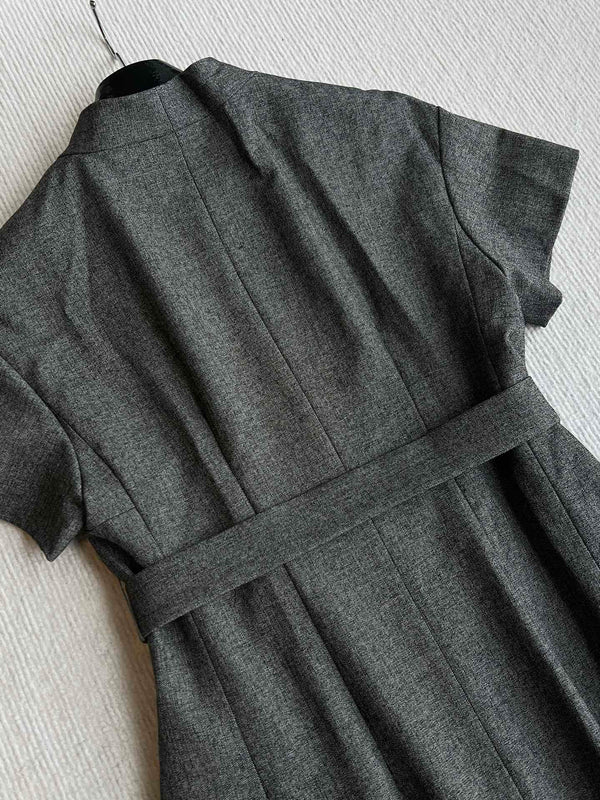 CD 25 Abito Nero Grigio Poliestere Cotone