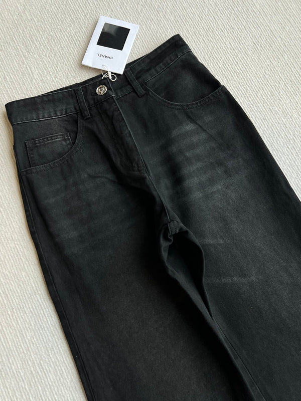 CC 25SS Wide-Leg Pants In Black Denim 277038