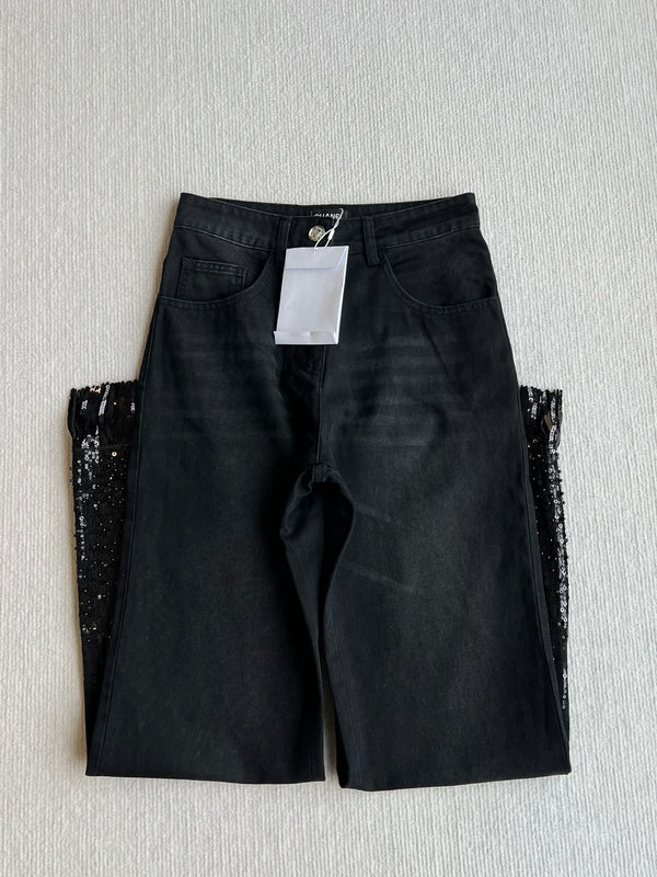 CC 25SS Wide-Leg Pants In Black Denim 277038