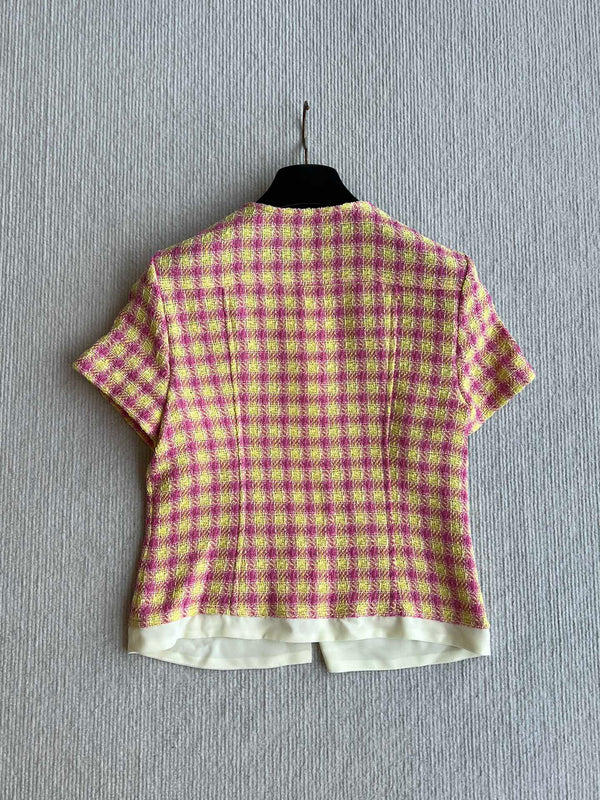 CC 25 Tweed Set Pink Yellow Cotton Polyester