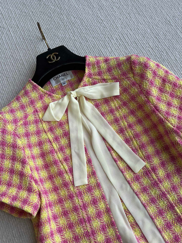 CC 25 Tweed Set Pink Yellow Cotton Polyester