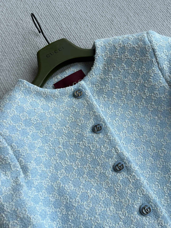 Gucci 2025 Jacket Blue Tweed Fabric 275732