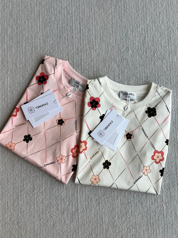 CC 25 Round- Neck T-shirt In Pink Cotton 277249