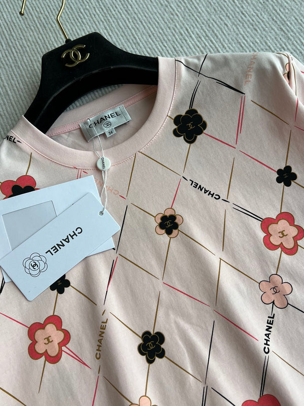 CC 25 Round- Neck T-shirt In Pink Cotton 277249