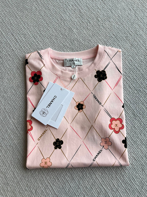 CC 25 Round- Neck T-shirt In Pink Cotton 277249