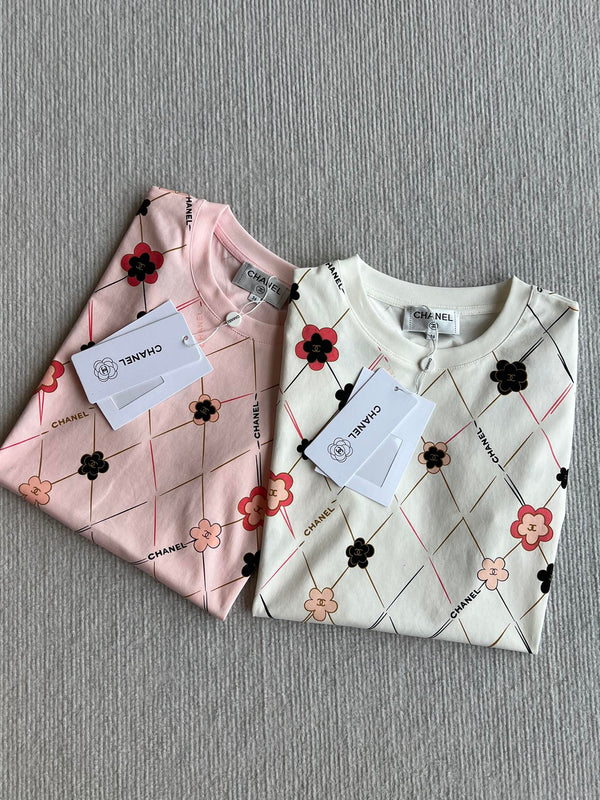 CC 25 Round- Neck T-shirt In Pink Cotton 277249