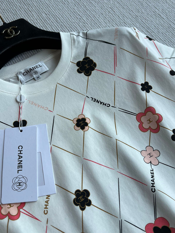 CC 25 Round- Neck T-shirt In White  Cotton 277250