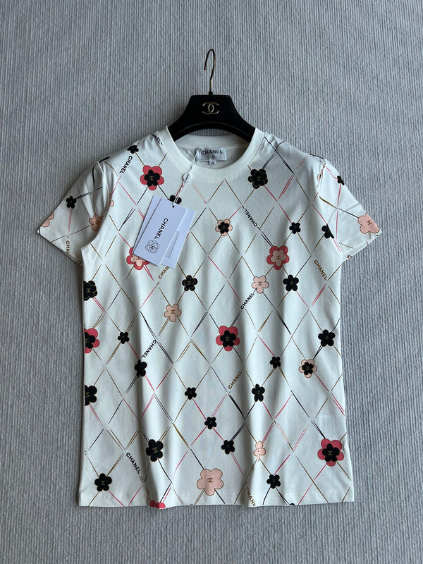 CC 25 Round- Neck T-shirt In White Cotton 277250