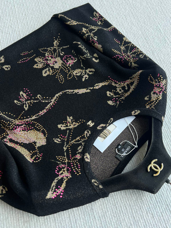 CC 25 Long-sleeved Shirt Black Metalised Fiber Cupro