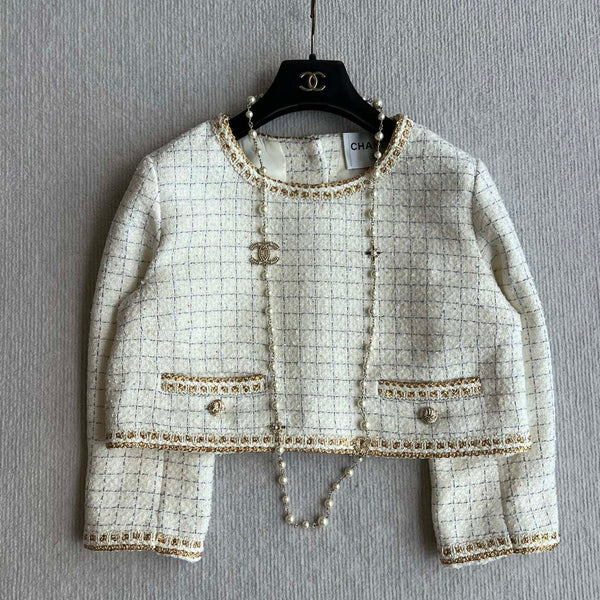 CC 25 Two-way Jacket White Wool Silk