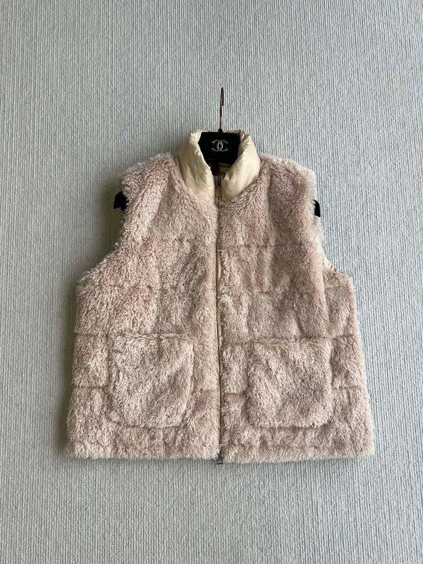 Moncler 25 Down Vest Wool And Polyester 300046