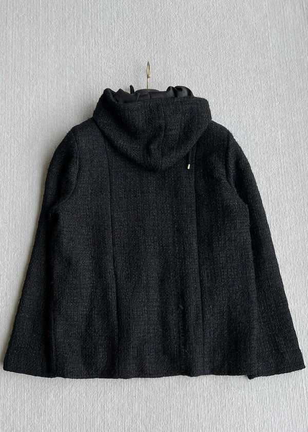 CC 25 Jacket Black Hooded Cotton 300144