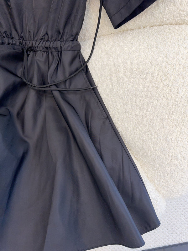 Prada 25 Short-sleeved Dress Black Re-Nylon