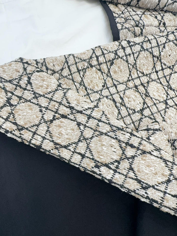 CD 2025 Abito a quadri in cotone beige