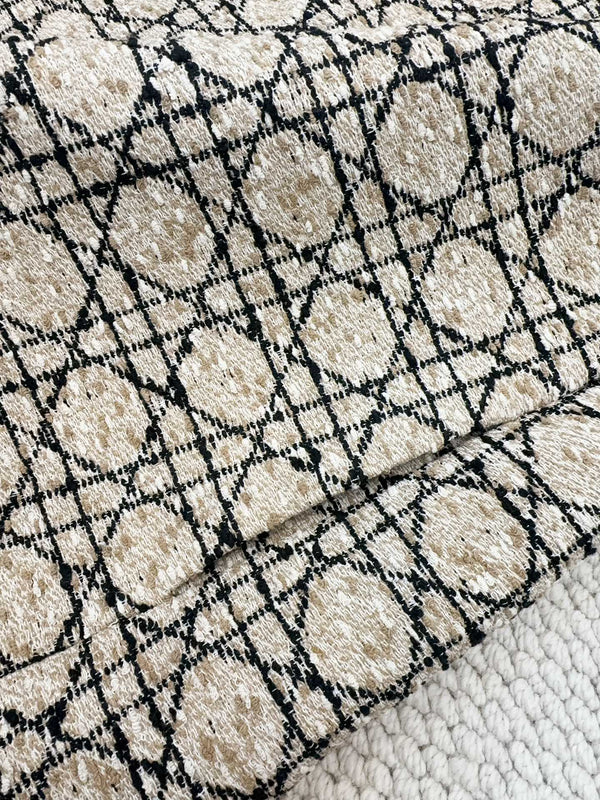 CD 2025 Abito a quadri in cotone beige