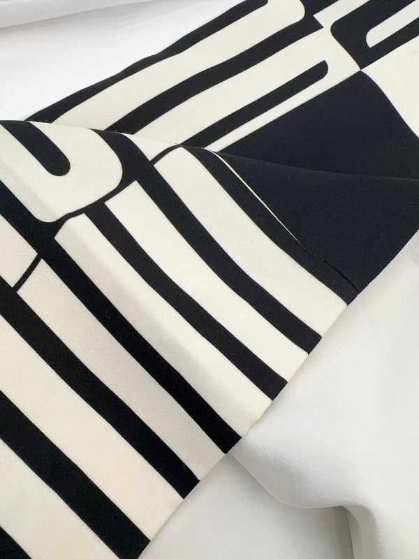 CD 25 Suspender Skirt Black Beige Silk Wool