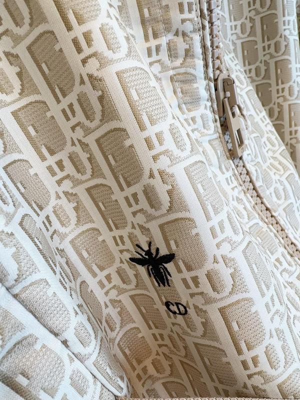 CD 25 Monogram Hoodie Light Beige Polyester