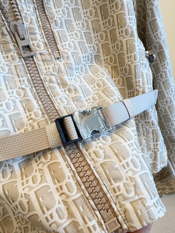 CD 25 Monogram Hoodie Light Beige Polyester