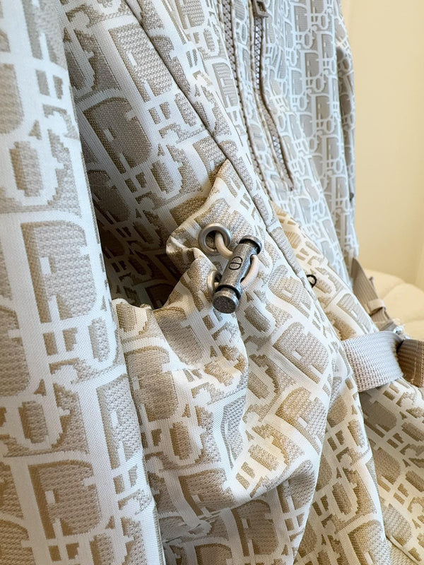 CD 25 Monogram Hoodie Light Beige Polyester