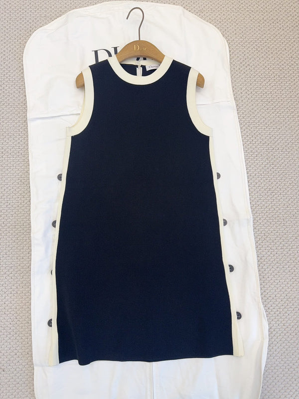 CD 25 Knitted Dress Black Cotton