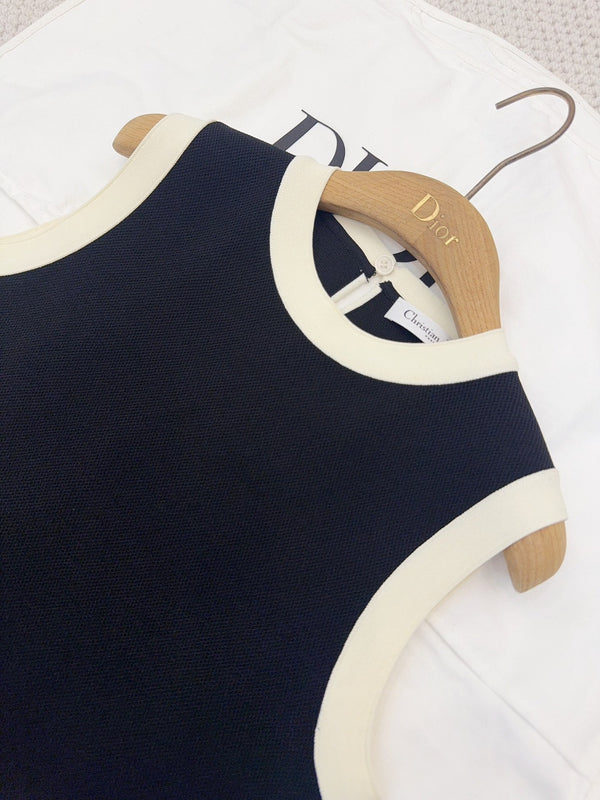 CD 25 Abito in maglia di cotone nero