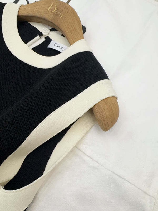 CD 25 Abito in maglia di cotone nero