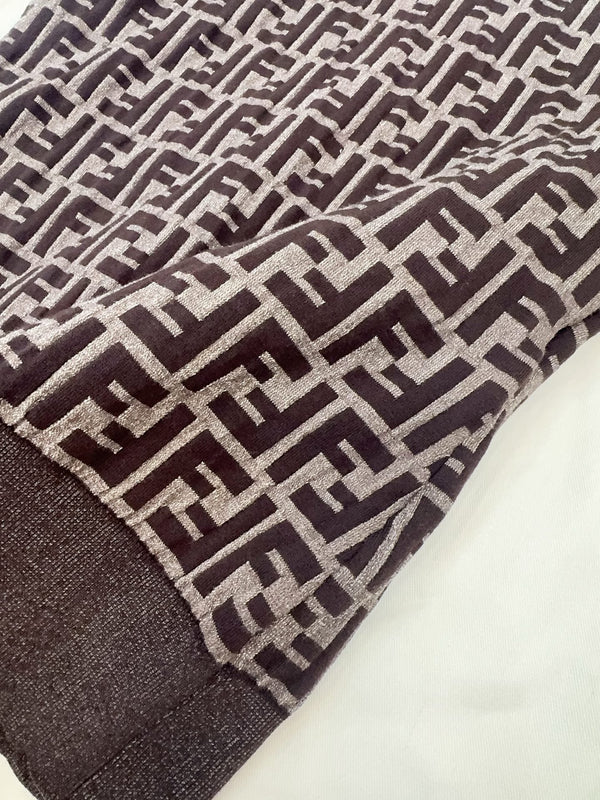 Fendi 25 Short-sleeved Knitted T-shirt Brown Cotton