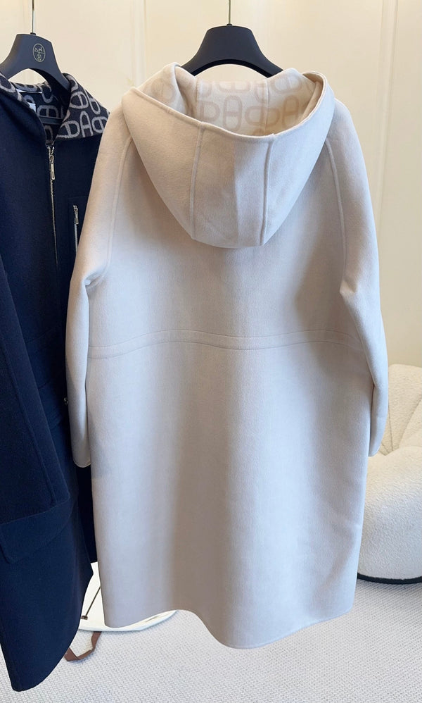 HM 25 Long Coat Cashmere Embroidered Leather 264291