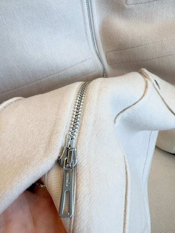 HM 25 Long Coat Cashmere Embroidered Leather 264291