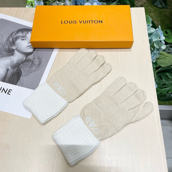 GUANTI IN LANA BIANCA MISTO BEIGE PANNA 458547