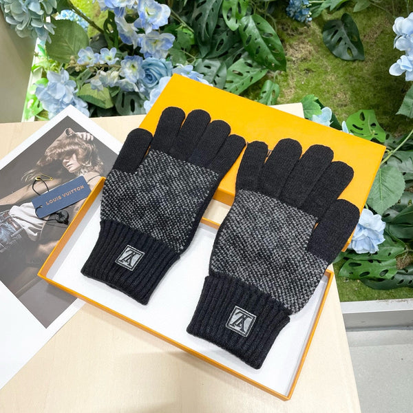 GUANTI LV IN LANA NERA 462428