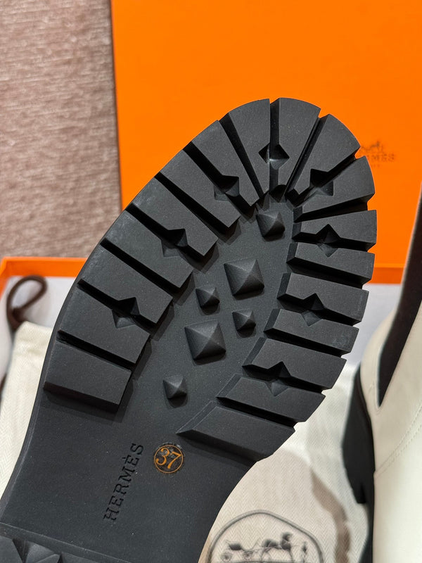 Stivaletto HM Harrow 50MM in pelle di vacchetta bianca 114780