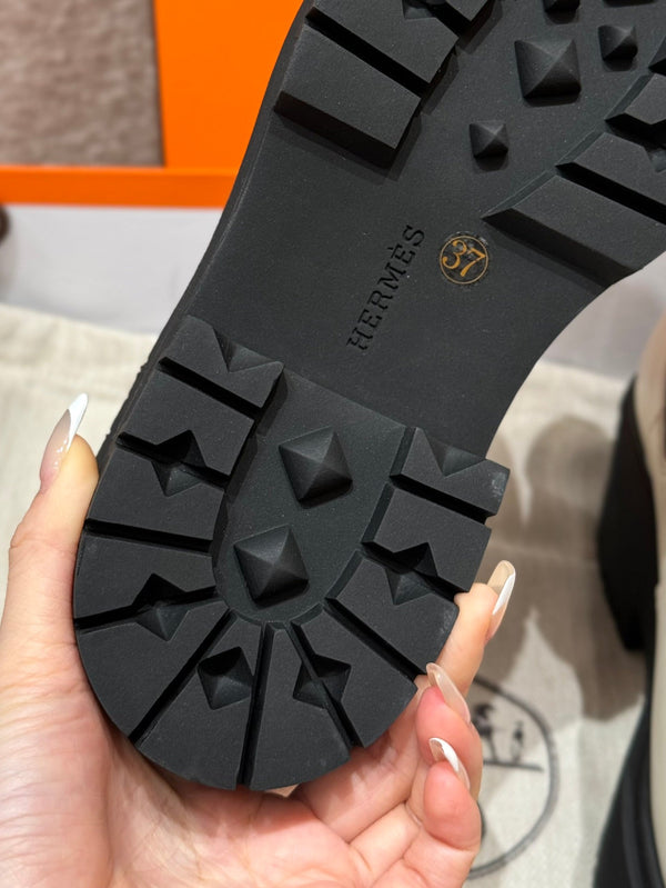 Stivaletto HM Harrow 50MM in pelle di vacchetta bianca 114780