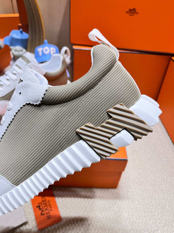 HM Bouncing Sneaker Matcha Grey Fabric with Suede 206304