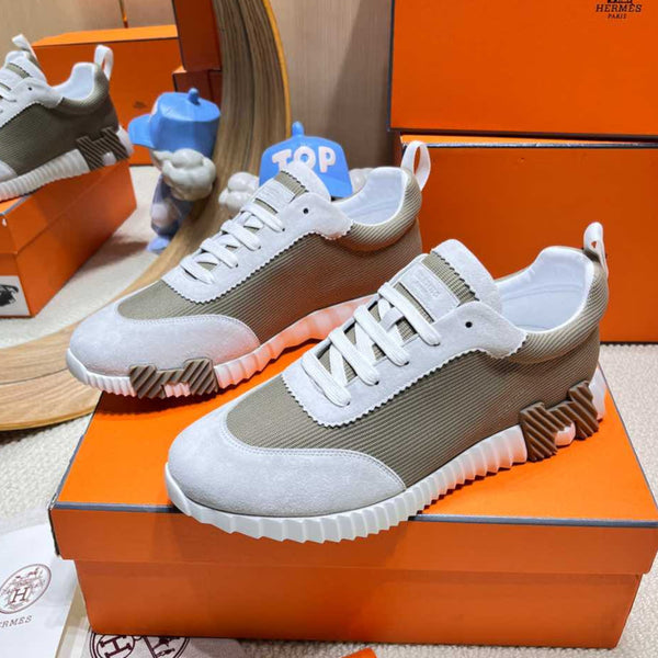 HM Bouncing Sneaker Matcha Grey Fabric with Suede 206304