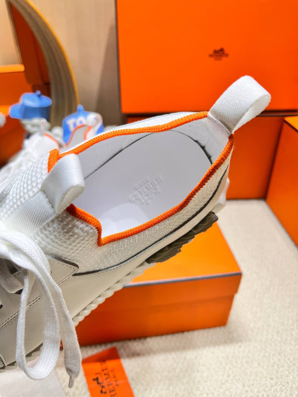 HM Depart slip-on Sneaker White Knitted fabric and Calfskin 206328