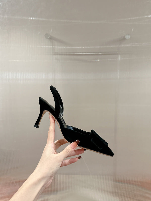 maysale 70 black suede calfskin