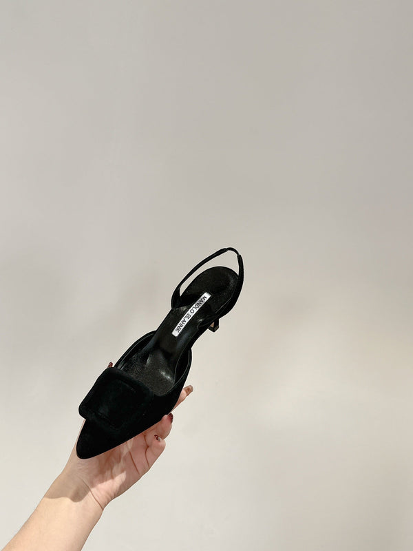 maysale 70 black suede calfskin