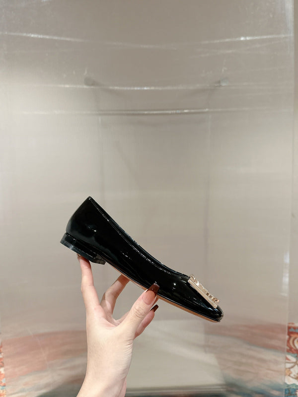 LV Shake Flat Ballerina Black Lambskin