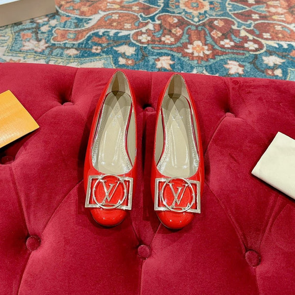 LV Shake Flat Ballerina Bright Red Lambskin
