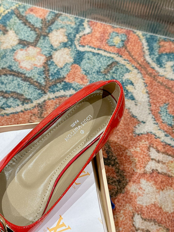 LV Shake Flat Ballerina Bright Red Lambskin