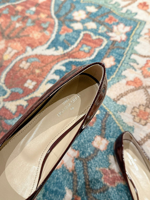 LV Shake Flat Ballerina Wine Red Lambskin