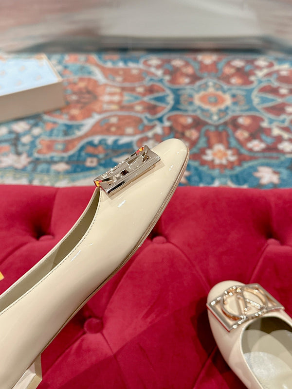 LV Shake Flat Ballerina Beige Lambskin