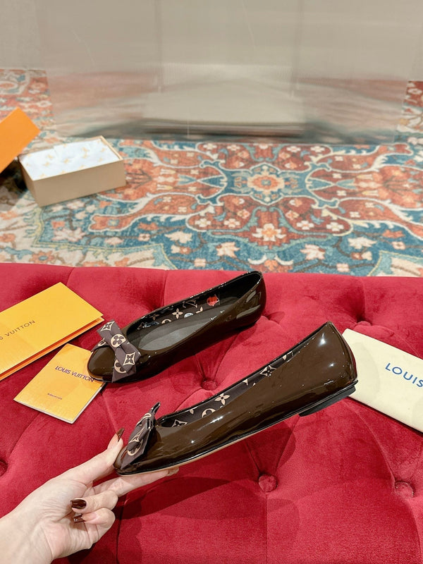 LV Popi Flat Ballerina Brown Cowhide