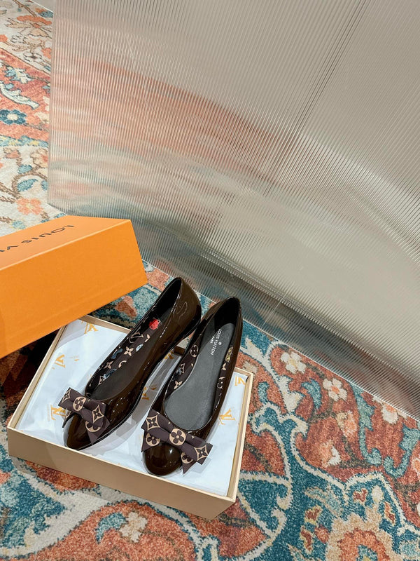 LV Popi Flat Ballerina Brown Cowhide