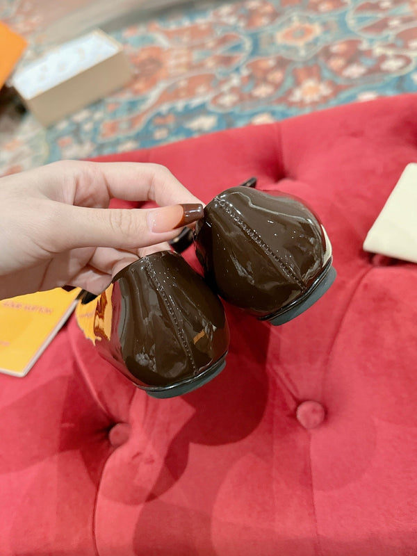 LV Popi Flat Ballerina Brown Cowhide