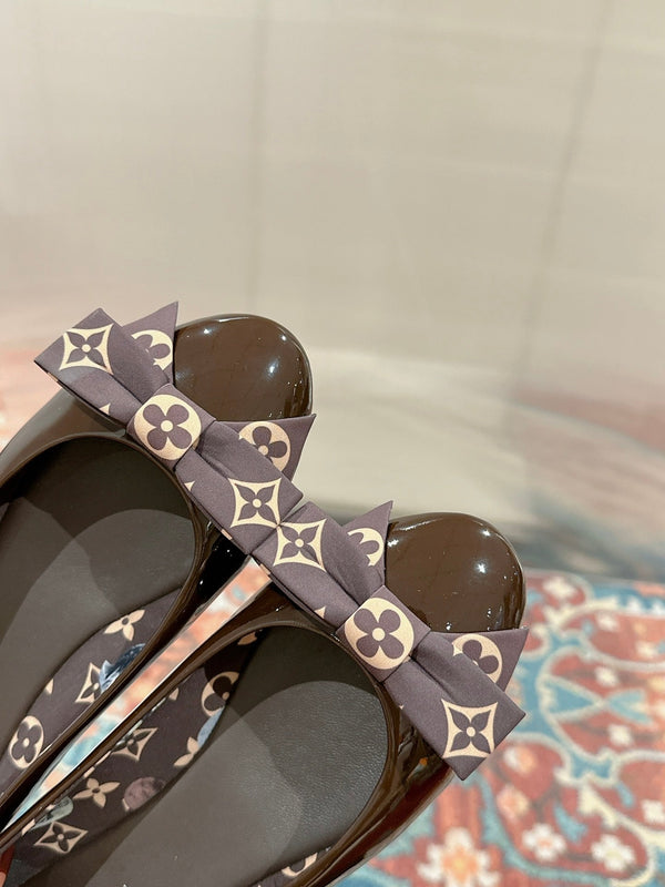 LV Popi Flat Ballerina Brown Cowhide